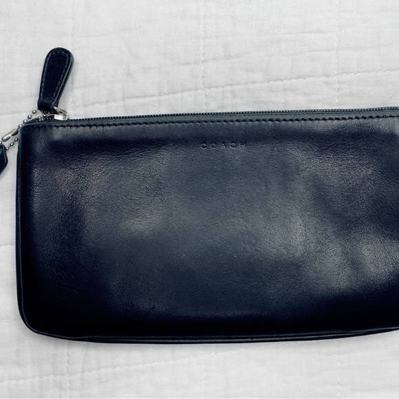 Coach Black Leather Wristlet - Picture 1 of 6